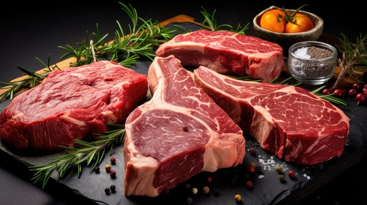 vecteezy ai generato assortito crudo nero angus primo bistecche in 38455127