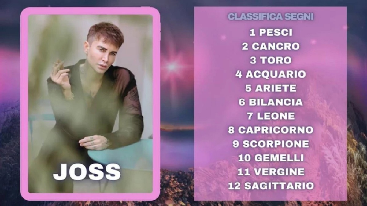 Oroscopo di Joss: le previsioni per tutti i segni della settimana dal 24 al 30 marzo
